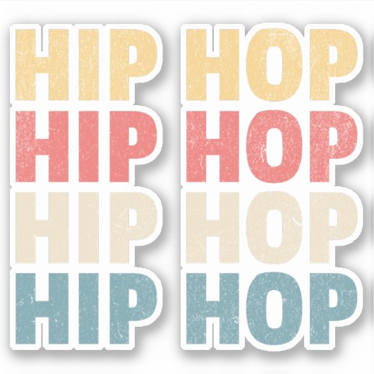 Hiphop muziek sticker (Voorkant)