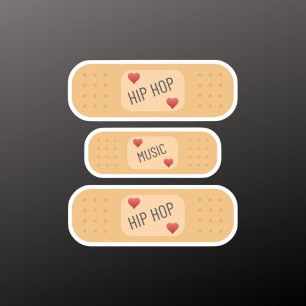 Hiphop Patch / bandaid, hiphop geneest wonden Sticker