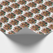 Hiphop peperkoek man swag kerst cadeaupapier (Hoek)