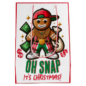 Hiphop peperkoek man swag kerst medium cadeauzakje (Achterkant)