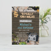 Hiphop verjaardagsfeestje uitnodiging (Staand voorkant)