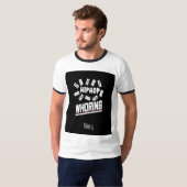 Hiphop whoring titered ringer tshirt (Voorkant volledig)