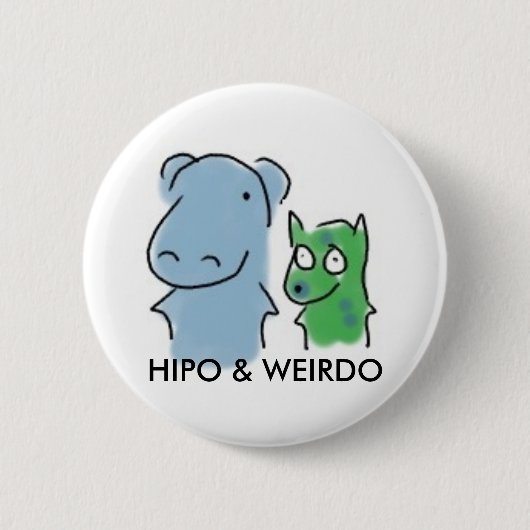 Hipo & Weirdo badge Ronde Button 5,7 Cm (Voorkant)
