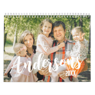 Hippe familie fotokalenders, gepersonaliseerd op m kalender