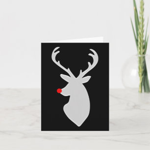Hippe hert met Rudolph neus kerstcadeau Kaart