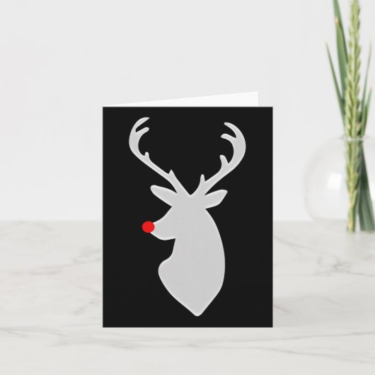 Hippe herten met Rudolph Nose kerstcadeau Kaart (Voorkant)