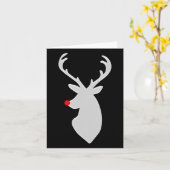 Hippe herten met Rudolph Nose kerstcadeau Kaart (Gele Bloem)