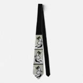 hippe kat print stropdas (Voorkant)