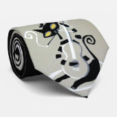 hippe kat print stropdas (Opgerold)