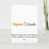 Hippe kerstsneeuwpop feestdagen kaart (Achterkant)