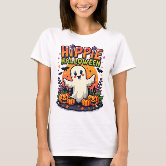 Hippi Halloween Schattige Tshirt (Voorkant)