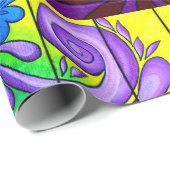 hippie 70 is psychedelisch kleurrijk cadeaupapier (Rol Hoek)