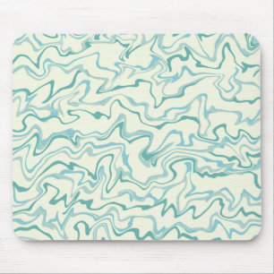 Hippie 70s Blauw Marmer Vloeibare Swirl Boho Patro Muismat