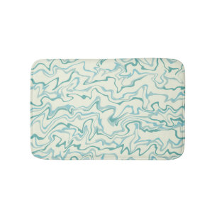 Hippie 70s Blauwe Marmeren Vloeibare Draaiing Boho Badmat