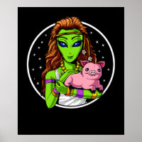 Hippie Alien Vegan Girl