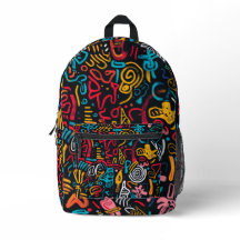 Hippie All Over Print Schooltas