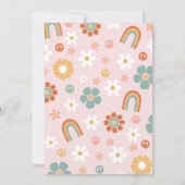 Hippie Arc-en-ciel Deux Super Invitation pour le 2 (Dos)