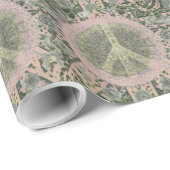 Hippie Art Peace Symbols Cadeaupapier (Rol Hoek)