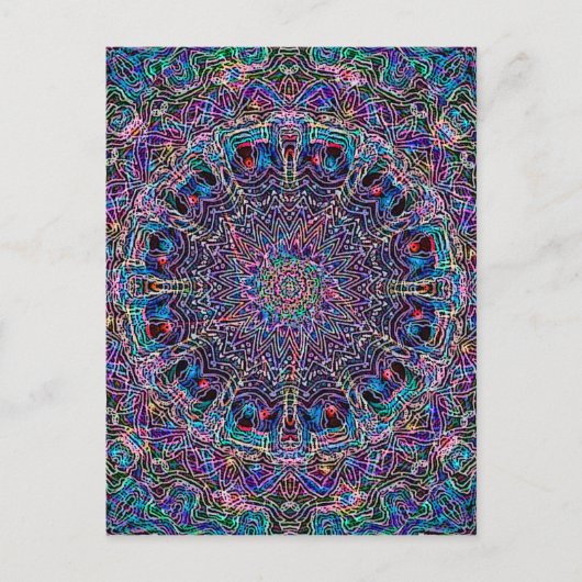 Hippie Art Psychadelic Print Briefkaart (Voorkant)
