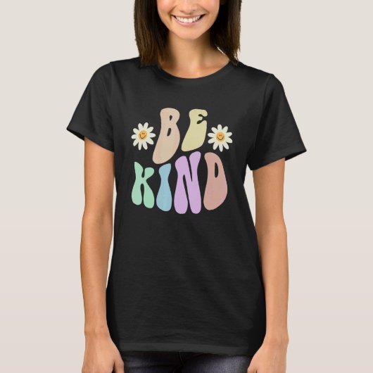 Hippie BE KIND Retro Stop Bullying Choose Kindness T-shirt (Voorkant)