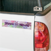 Hippie bij de Bumpersticker van het wiel (Op Truck)