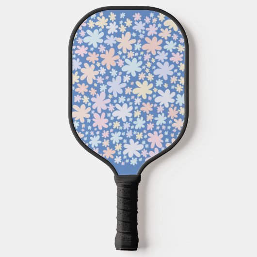 Hippie bloemen zijn zo groovy pickleball paddle (Achterkant)