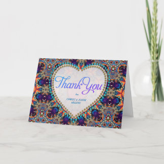 Hippie Bohème Purple Bleu Orange Merci Cartes