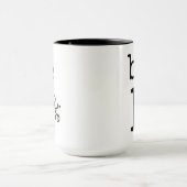 Hippie, Boho, Blanc noir, Mug café (Centre)