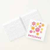 Hippie Boho Bloemen en Smile Retro Notitieboek (Binnen)