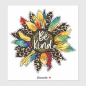 Hippie Boho kleurrijke zonnebloem Sticker (Vel)