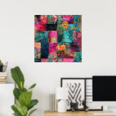 Hippie Boho-Poster Poster (Thuiskantoor)