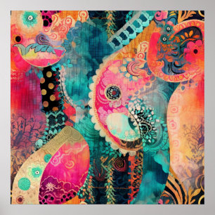 Hippie Boho-Poster Poster