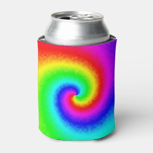 Hippie Boho Tie Dye Psychedelic Twirl Blikjeskoeler (Blikje Voorkant)