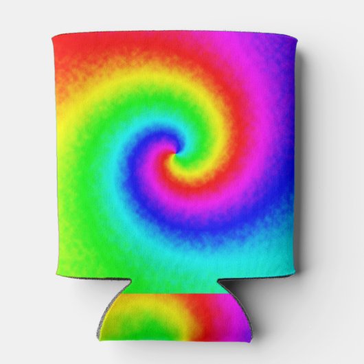  Hippie Boho Tie Dye Psychedelic Twirl Blikjeskoeler (Achterkant)