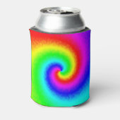 Hippie Boho Tie Dye Psychedelic Twirl Blikjeskoeler (Blikje Achterkant)