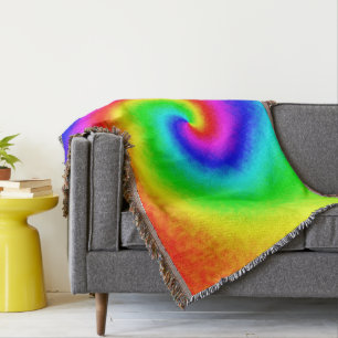  Hippie Boho Tie Dye Psychedelic Twirl Deken