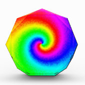 Hippie Boho Tie Dye Psychedelic Twirl Fotoblokken (Voorkant)