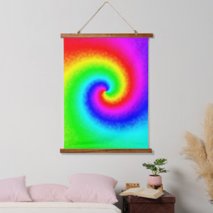  Hippie Boho Tie Dye Psychedelic Twirl Hangend Wandkleed