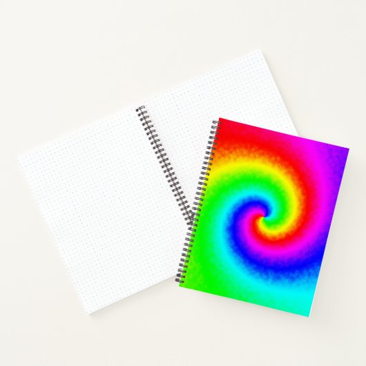 Hippie Boho Tie Dye Psychedelic Twirl Notitieboek (Binnen)