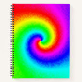 Hippie Boho Tie Dye Psychedelic Twirl Notitieboek (Voorkant)