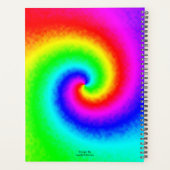  Hippie Boho Tie Dye Psychedelic Twirl Planner (Achterkant)