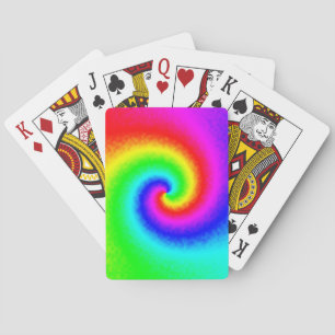 Hippie Boho Tie Dye Psychedelic Twirl Pokerkaarten