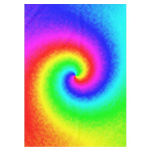 Hippie Boho Tie Dye Psychedelic Twirl Tafelkleed