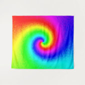  Hippie Boho Tie Dye Psychedelic Twirl Wandkleed (Voorkant (horizontaal))