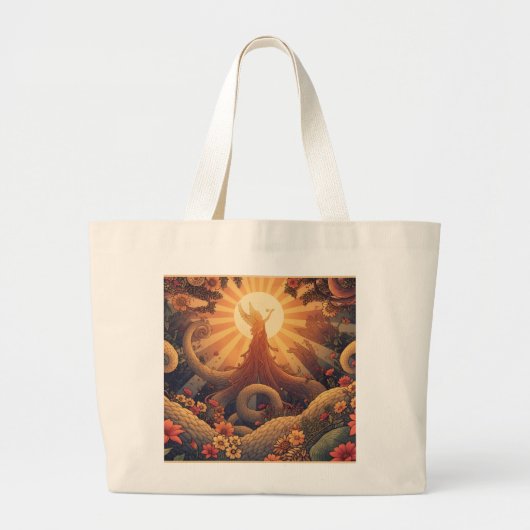 Hippie boodschappentas grote tote bag (Voorkant)