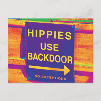 Hippie Briefkaart Hippie Sign Hippie Colors Oranje