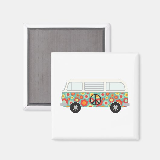 Hippie Bus Magneet (Voorkant / Achterkant)