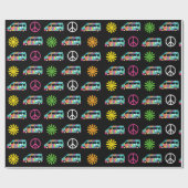 Hippie Bus Peace Sign 70 Cadeaupapier (Vlak)