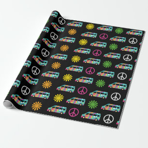 Hippie Bus Peace Sign 70 Cadeaupapier