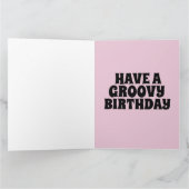 HIPPIE CHICK 1960S CARTE D'ANNIVERSAIRE SUPER POUR (Intérieur)